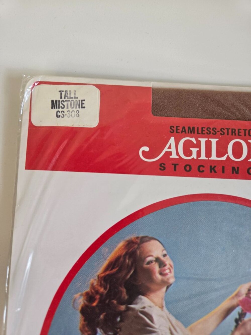 Agilon Seamless Stretch Stockings Tall Mistone Brown 100% Nylon Vtg Packaging - Picture 3 of 7